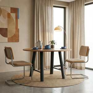 Set di 2 Gambe Hullem per Mobili 'Fai da Te' con Profili Ovali in Acciaio 72 x 70 x 10 cm - Nero [en.casa]