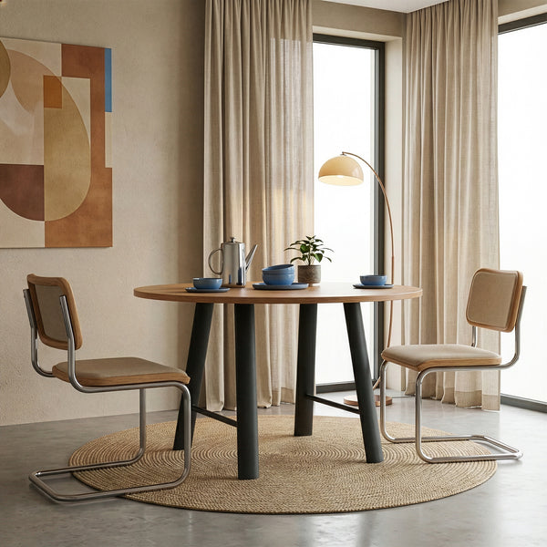 Set di 2 Gambe Hullem per Mobili 'Fai da Te' con Profili Ovali in Acciaio 72 x 70 x 10 cm - Nero [en.casa]