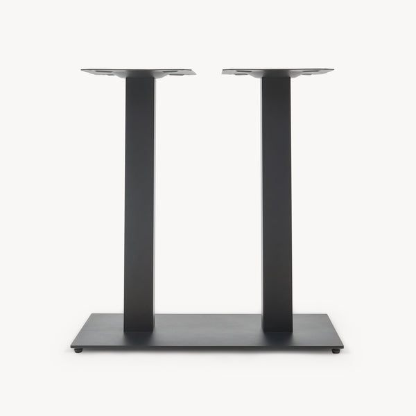 Piétement de table Vadejord acier laqué 70 x 40 x 73 cm noir [en.casa]