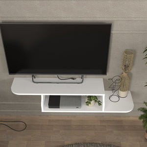 Mobile Porta TV Kershaby con Scomparto Aperto 120 x 30 x 19 cm - Bianco [en.casa] 