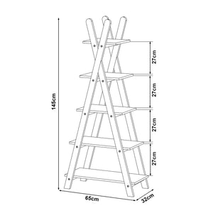 Bibliothèque pour enfants Vanlilu 145 x 65 x 32 cm naturel blanc [en.casa]