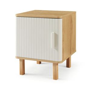 Table de nuit Ferrersp 50 x 40 x 40 cm effet chêne / couleur sable [en.casa] 