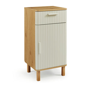 Armoire de salle de bain Ferrersp 80 x 40 x 35 cm effet chêne / couleur sable [en.casa] 