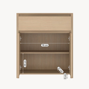 Mobiletto Takranmaa 88x79x39 cm effetto quercia [en.casa]