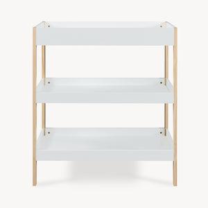 Table à langer Oupilu avec 2 étagères 91x82x53 cm Blanc [en.casa]