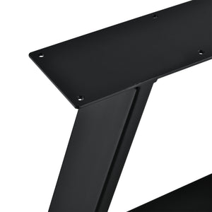 Set de 2 Pieds de Table Métal Noir ou Gris Acier Plusieurs Tailles [en.casa]