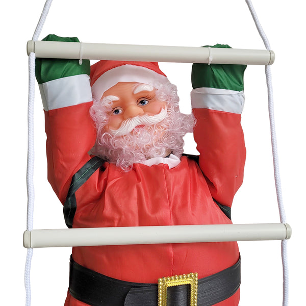 Père Noël Grimpant À L'échelle pour Intérieur Extérieur 85 X 25 Cm [en.casa] 