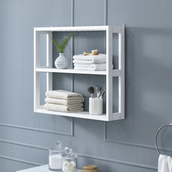 Scaffale da Parete Multiuso Waterford a 3 Ripiani 54 x 15 x 60 cm - Bianco [en.casa]