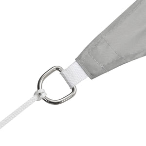 [en.casa] Voile d'Ombrage Toile d'Ombrage Toile de Protection Polyester Polyuréthane Quadrilatéral Gris Clair 3x5 m