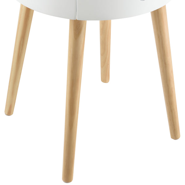 Table de Chevet Aurich Blanc 50 x 38 x 38 cm [en.casa]