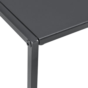Lot de 2 Tables Basses Mandal  Rectangulaires Métal Noir Mat [en.casa]