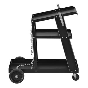 Carrello Porta Saldatrice con 3 Ripiani e Portabombola in Acciaio pro.tec.