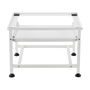 Socle avec Étagère Extensible pour Machine à Laver 63 x 54 x 41 cm Blanc [en.casa]