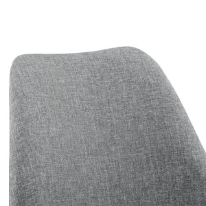 Chaise de Bureau Atherton à Roulettes Réglable en Hauteur Gris Clair [en.casa]
