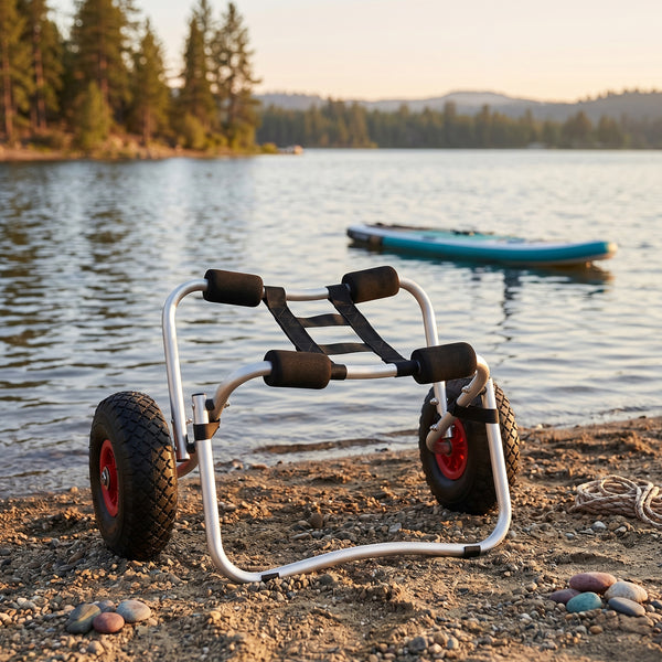 Carrello Pieghevole in Alluminio per Trasporto Kayak Canoa in.tec
