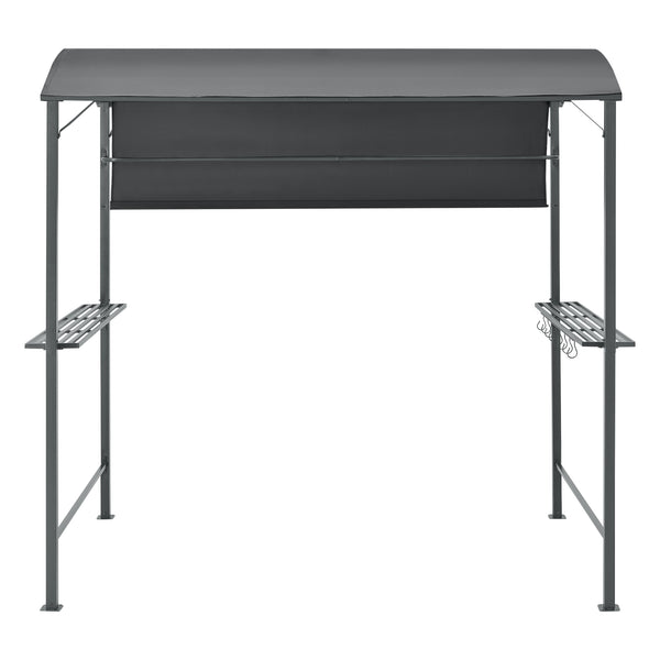 Grillpavillon Pyrgos 215 x 220 x 140 cm Dunkelgrau en.casa