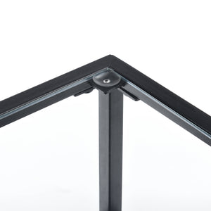 Table d'Appoint Norrtälje 55 x 45 x 45 cm Noir Transparent [en.casa]