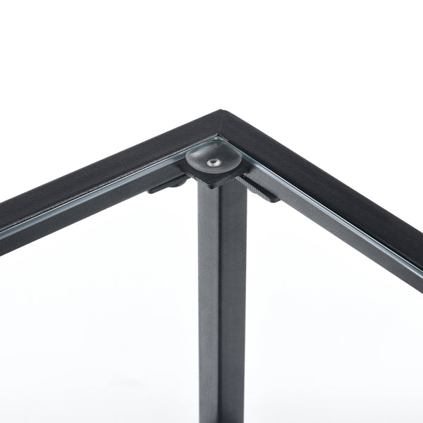 Table d'Appoint Norrtälje 55 x 45 x 45 cm Noir Transparent [en.casa]