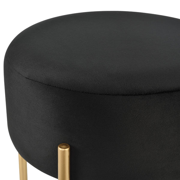 Tabouret Rembourré Rond Kungälv 44 x 35 cm [en.casa]