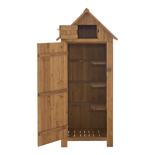 Abri de Jardin à Toit Bitumé Ottrott Range-Bûches en Bois 179 x 77 x 54 cm [en.casa]