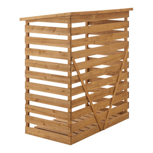 Brennholzunterstand 123x116x64cm Natur Tannenholz [en.casa]