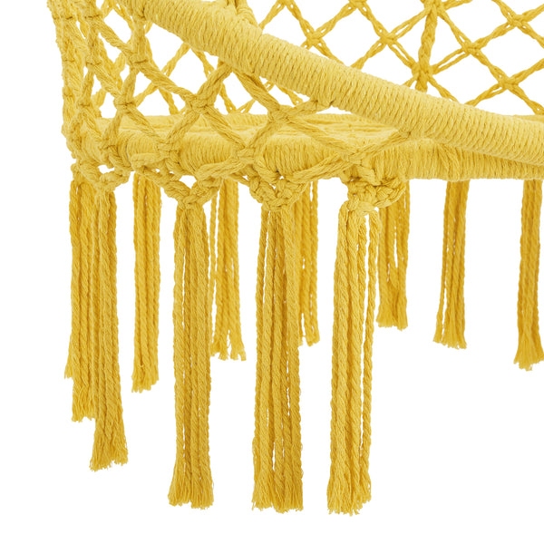 Poltrona Sospesa 'Jaina' per Interno / Esterno, Carico max. 120 kg - Giallo [en.casa.]