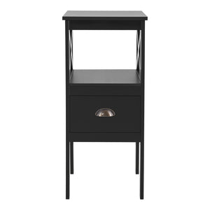 Beistelltisch Veteli Kaffeetisch 79x34x34cm Schwarz [en.casa]
