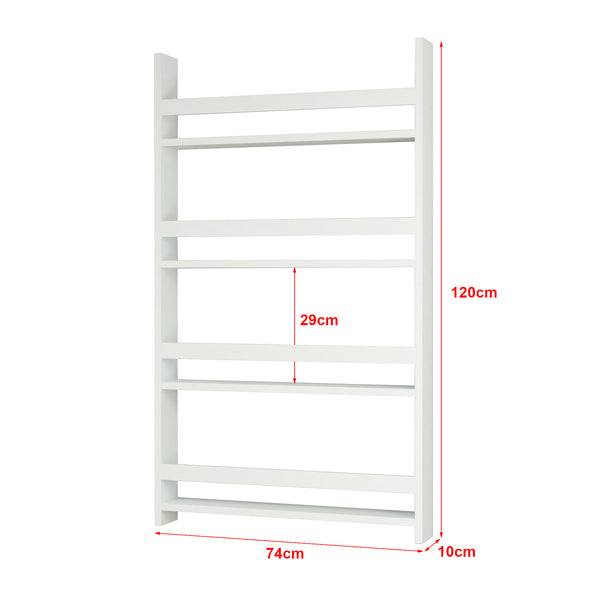 Scaffale Pensile 'Sotenäs' a 3 Ripiani Portalibri per Cameretta - Bianco [en.casa]