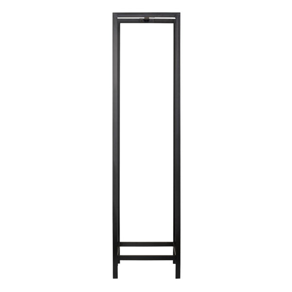 Legnaia 'Taarbæk' (AxLxP) 140 x 35 x 35 cm Deposito per Legna da Ardere - Acciaio - Nero Opaco [en.casa]