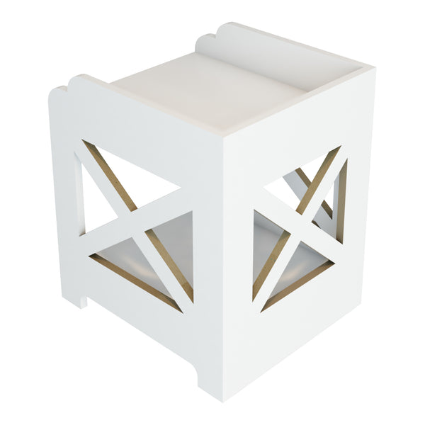Organisateur de maquillage Struer 23 x 20 x 22 cm blanc [en.casa]