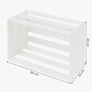 Table d'appoint rectangulaire Rønde 43 x 64 x 33 cm blanc [en.casa]