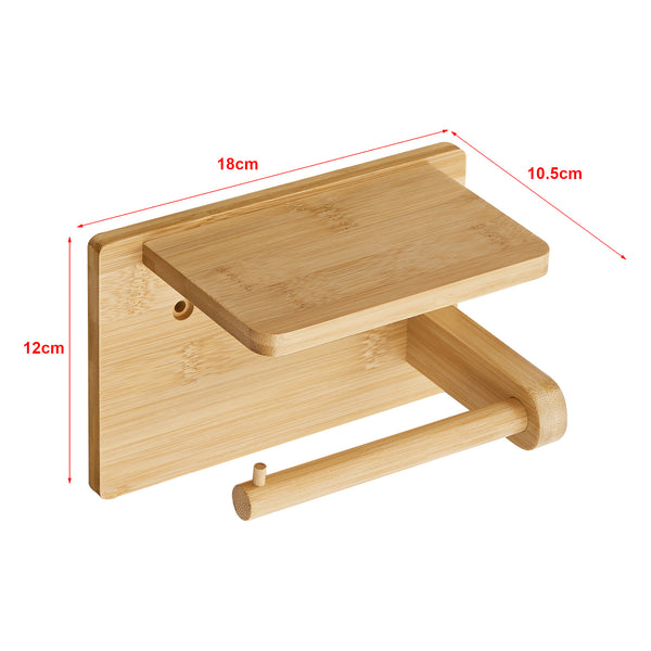 Toilettenpapierhalter Vallentuna Bambus [en.casa]