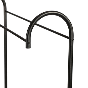 Stand Appendiabiti 'Vallø' Organizzatore con Barra Porta Abiti e Piano a Rete Allestimento per Guardaroba Teatro Negozio di Abbigliamento - Struttura in Metallo - Nero [en.casa] 