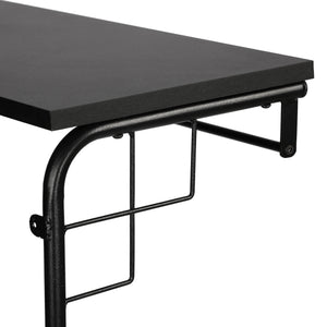 Portemanteau Ølstykke mural avec étagère de rangement 110 x 30 x 27 cm noir [en.casa]