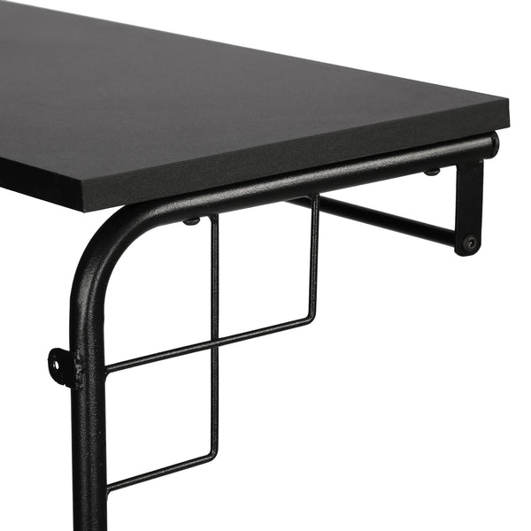 Portemanteau Ølstykke mural avec étagère de rangement 110 x 30 x 27 cm noir [en.casa]