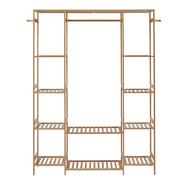 Portant à vêtements Ilomantsi bambou 165 x 122 x 35 cm naturel [en.casa]