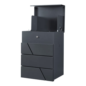 Cassetta Postale Søllerød a Muro per Pacchi 58 x 44 x 35 cm Antracite [en.casa]