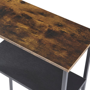 Mobile Portalegna Turku 112 x 60 x 30 cm Nero/Effetto Legno Scuro [en.casa] 