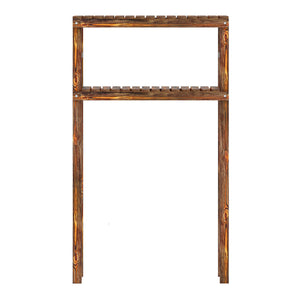 Waschmaschinenregal Kinnula 120x70x20cm Dunkler Holzton [en.casa]