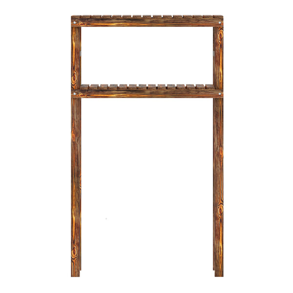 Waschmaschinenregal Kinnula 120x70x20cm Dunkler Holzton [en.casa]