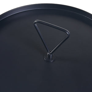 Table d'appoint Odal avec plateau rond métal 65 x 41 cm noir [en.casa]