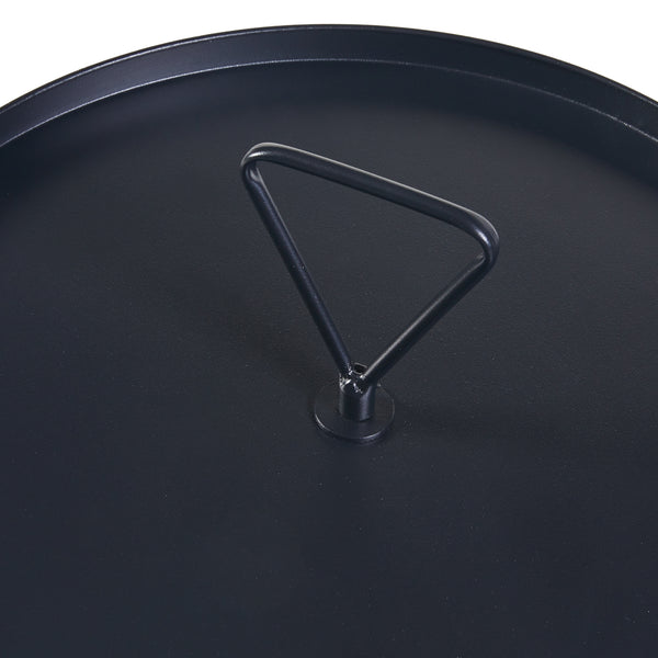 Table d'appoint Odal avec plateau rond métal 65 x 41 cm noir [en.casa]