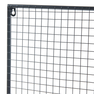 Grille murale Westre métal 70 x 60 x 11 cm noir [en.casa]