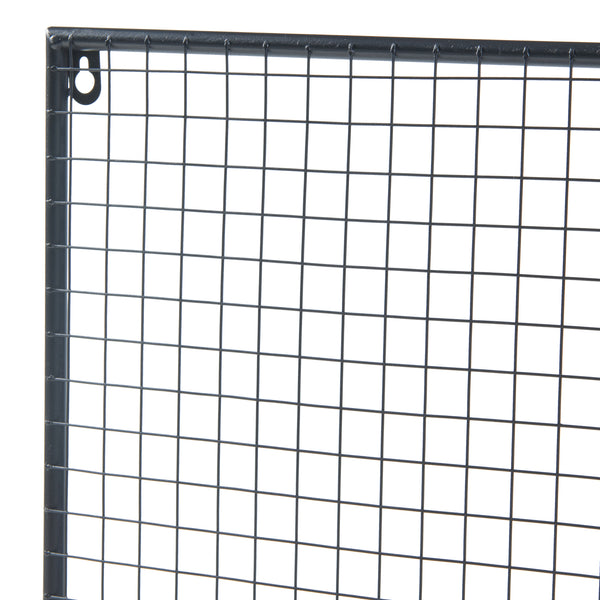 Grille murale Westre métal 70 x 60 x 11 cm noir [en.casa]