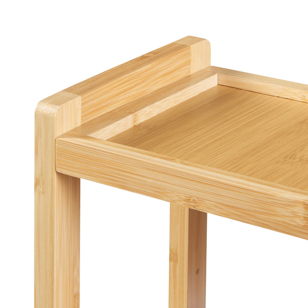 Étagère murale pour salle de bain Höör bambou 42 x 37 x 17 cm naturel [en.casa]
