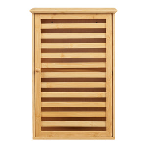Armoire murale de salle de bain Järfälla bambou 55 x 37 x 16 cm naturel [en.casa]