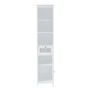 Hochschrank Karlsøy 161x35x32cm Weiß [en.casa]