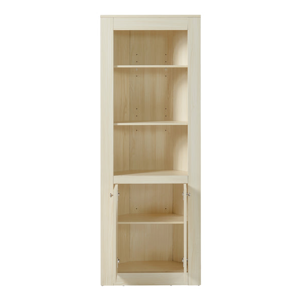 Armoire d'angle Eura avec 2 portes et 5 étagères panneau de particules 170 x 62 x 30 cm effet chêne [en.casa]