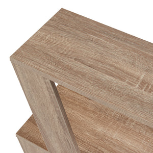 Table d'appoint Nome avec 2 étagères pannneau de particules 60 x 22 x 57 cm effet chêne [en.casa]