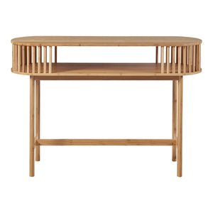 Table console Pomarkku avec étagère bambou 120 x 39 x 85 cm naturel [en.casa]